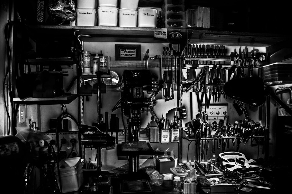 Workshop filled with tools