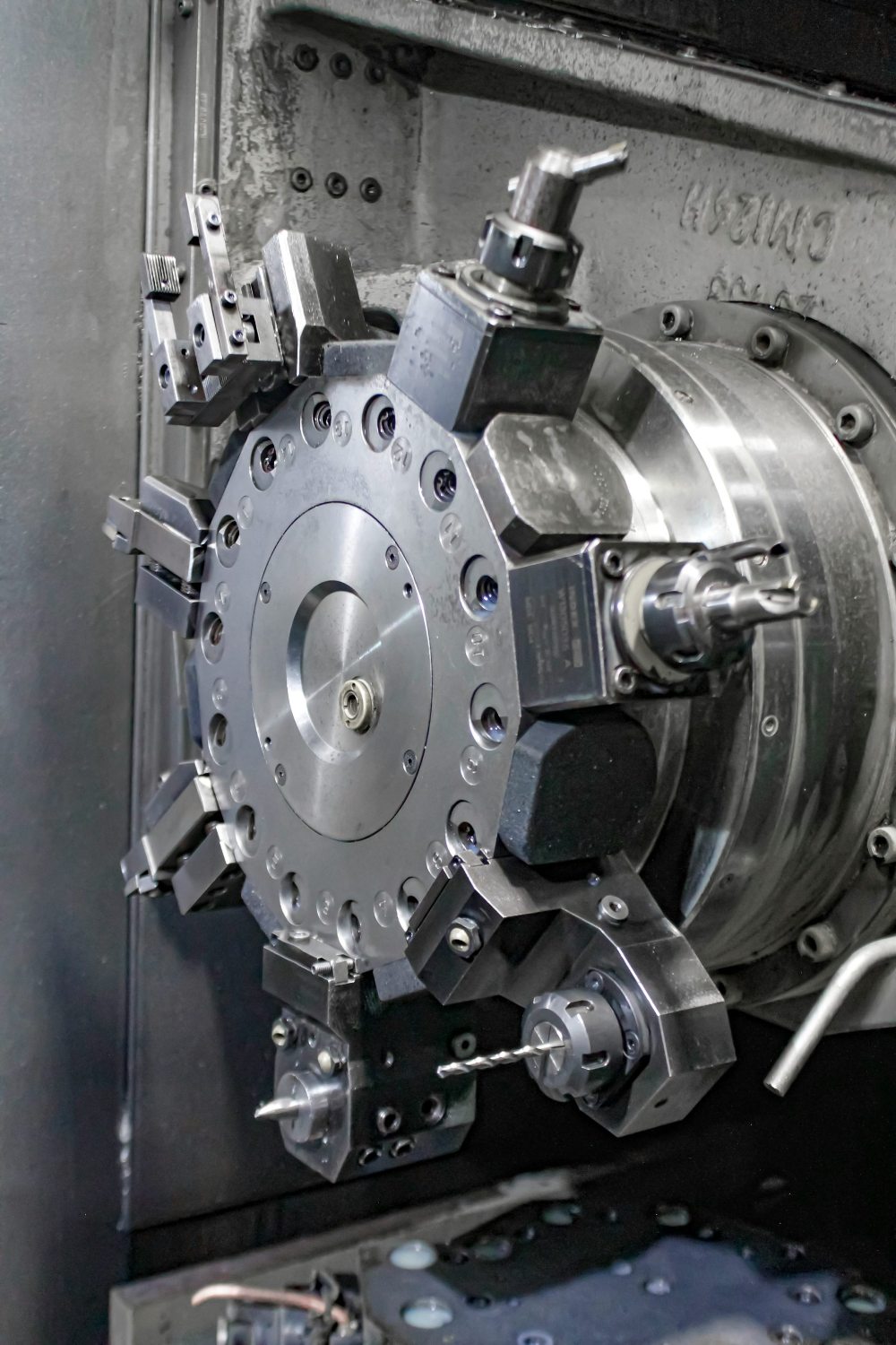 Machining tool in industrial setting
